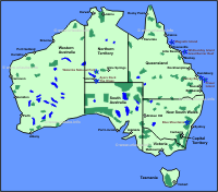 Noosa, Brisbane, Blue Mountains auf der Karte