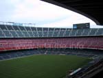 Vue panoramique dans le stade de Camp Nou