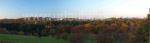 Ein Blick auf die Bostoner Skyline vom Peter\'s Hill im Arboretum