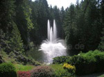 Butchart Gardens Vancouver Island: Fontäne in einem der schönsten botanischen Gärten Nordamerikas