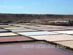 Die schachbrettartigen Becken der Salzgewinnungsanlage von Janubio