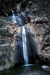 Der dreistufige Wasserfall am Ende der Barranco del Infierno
