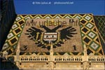 Die S&uuml;dseite des Dachs ziert das Wappen Kaiser Franz I.