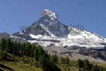 Die Nordseite des Matterhorns von der Stafelalp aus gesehen
