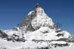 Das Matterhorn von der Station Trockener Steg aus gesehen (Winter)