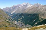 Blick vom Schwarzsee hinunter nach Zermatt