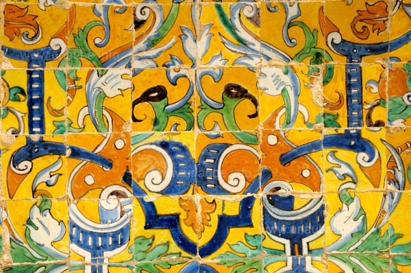 Maurisches Kunsthandwerk, Wandkacheln in der Alhambra