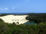 Blick auf die Sanddüne und den Lake Wabby