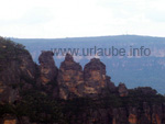 Blick auf die berühmten Three Sisters