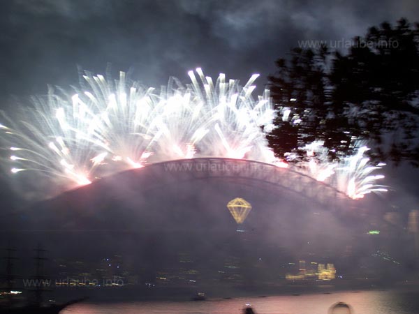 Silvesterfeuerwerk an der Harbour Bridge