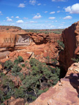 Blick vom Plateau auf Wasserquellen