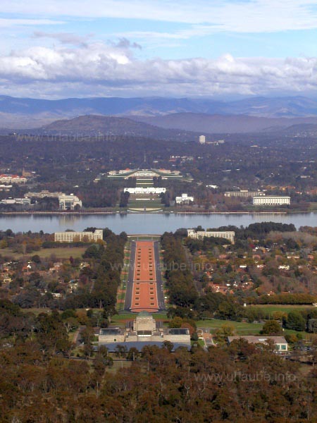Blick vom Mount Pleasant auf Canberra