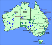 Alice Springs, Outback, Kings Canyon, Ayers Rock und The Olgas auf der Karte