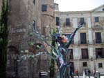 Un de plusieurs artistes de rue à Barcelone