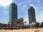 Barcelonas Skyline mit dem Luxushotel Arts links