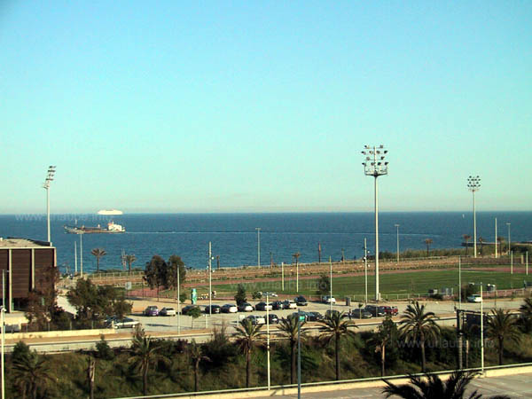 Blick vom Hotelzimmer aufs Meer