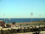 Blick vom Hotelzimmer aufs Meer