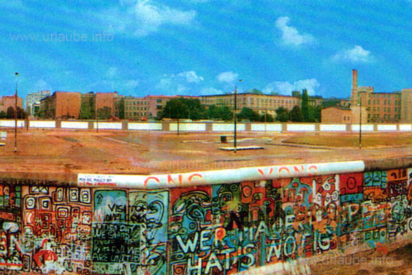 Potsdamer Platz mit Berliner Mauer bis 1989