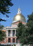 Blick auf das State House vom Boston Common