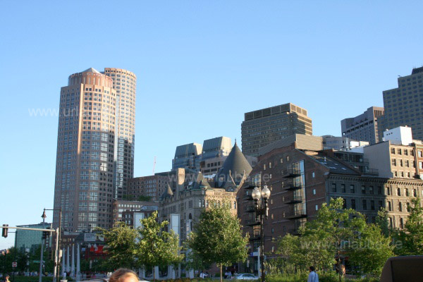 Ein Blick auf den Financial District vom Green Way