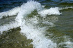 Eine seichte Brandung ideal zum Schwimmen am Crane Beach.