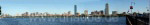 Panorama von Boston von der Cambridge Seite des Charles Rivers