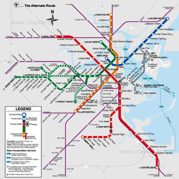 Die U-Bahn ist nach Farben geordnet