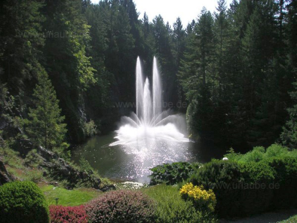 Butchart Gardens Vancouver Island: Font&auml;ne in einem der sch&ouml;nsten botanischen G&auml;rten Nordamerikas