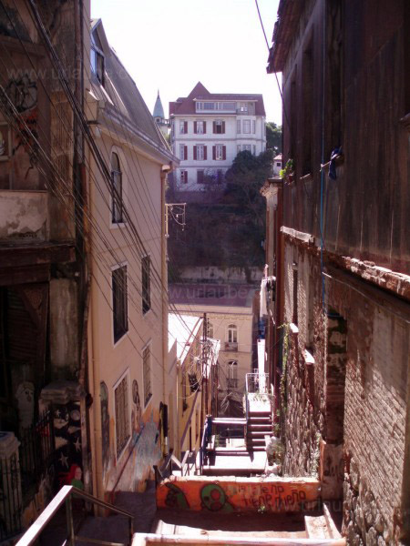 Eine der vielen Treppen in Valpara&iacute;so