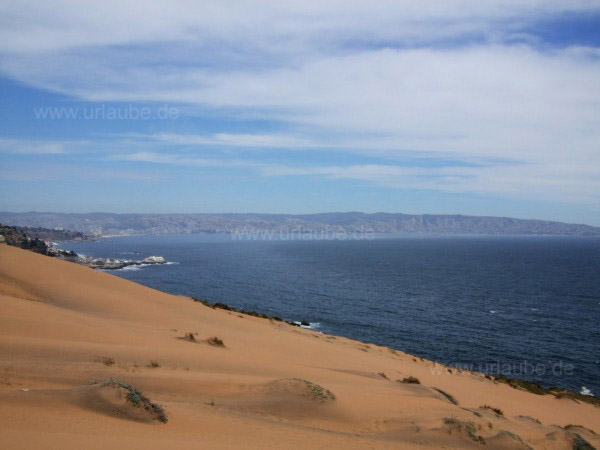 Aussicht von den Sandd&uuml;nen Richtung Valpara&iacute;so