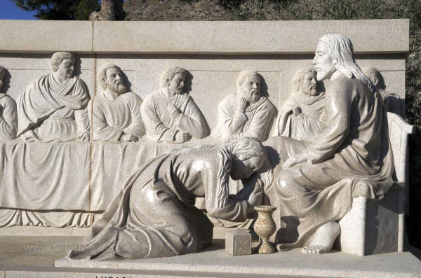 Relief des Abendmahls, Sanktuarium La Magdalena bei Novelda