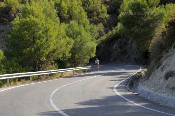 Radfahrer im Hinterland