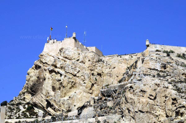 Das Castillo de Santa B&aacute;rbara auf dem Felsen