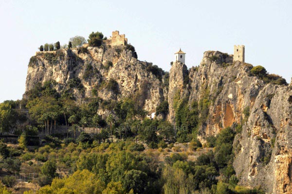 Das Felsmassiv mit den Bauten von Guadalest