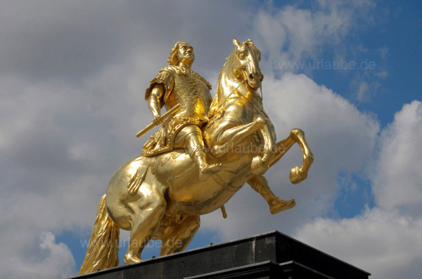 Der Goldene Reiter, das Denkmal August des Starken