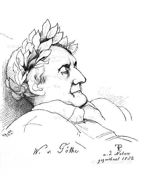 Goethe auf dem Sterbebett