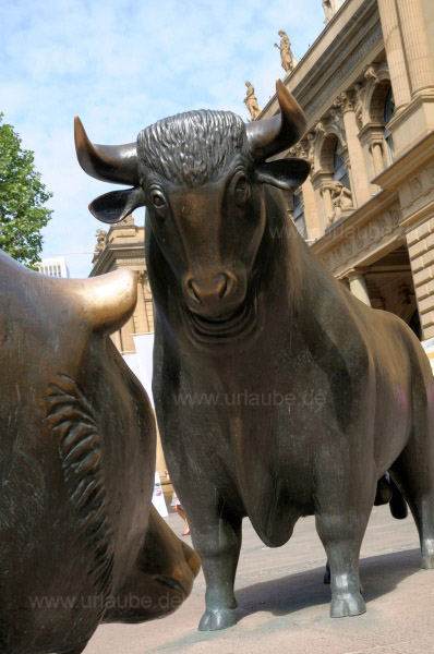 Bulle und B&auml;r, Symbol der Aktienkurse