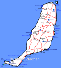 Karte von Fuerteventura