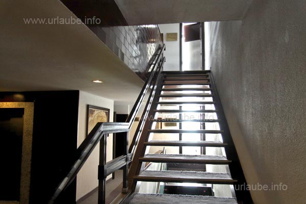 Der schon ziemlich zerfranste Teppichboden der Treppe zur dritten Etage erinnerte eher an eine billige Absteige.