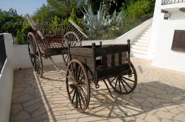 Alter Wagen vor dem Museu Etnol&ograve;gic Can Ros