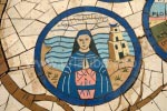 Heilige S. Monica, Mosaik an der Kirche der Seligpreisungen