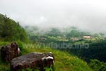 Aussichtspunkt Les Avallanches. Blick in den Talkessel von Champfromier