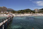 Der Strand von Camp de Mar vom Insel-Restaurant aus gesehen