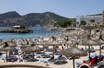 Strand von Camp de Mar mit Insel-Restaurant