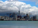 Aucklands Skyline  Aufgenommen von dem Vorort Devonport an der Spitze der North Shore Peninsula