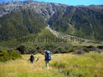 Der Weg zum Mueller Hut beginnt direkt hinter dem Mt. Cook Village.