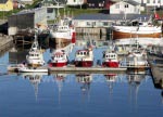 Malerische Fischerboote in Vard