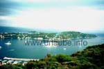 Vue sur le Cap Ferrat et la baie portuaire de Villefranche (enregistrement lors du crépuscule)