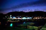 Vue sur le port lors de la nuit