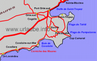 Cavalaire-sur-Mer befindet sich ca. 15 km südwestlich von Saint-Tropez